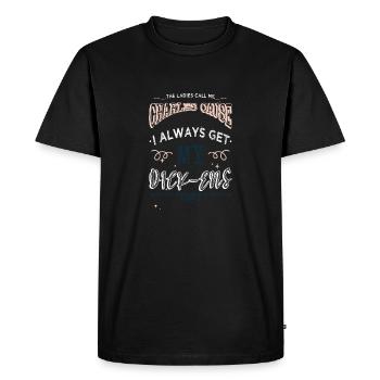 Lover Statement Love Funny Sayings Readers Joke - Men's Premium Organic T-Shirt - black - Front - Nico (187cm)