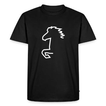 Cheval islandais - T-shirt Premium bio Homme - noir - Devant - Nico (187cm)