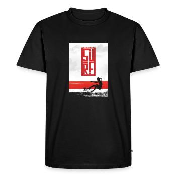 Put your phone away and surf - Men's Premium Organic T-Shirt - black - Front - Nico (187cm)
