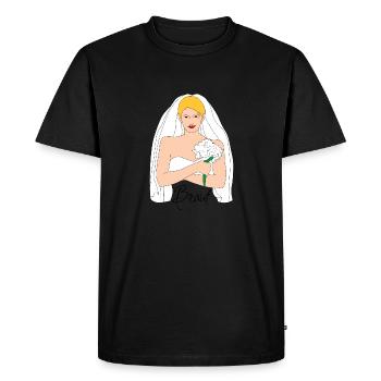 Bride Blonde 1 - Men's Premium Organic T-Shirt - black - Front - Nico (187cm)