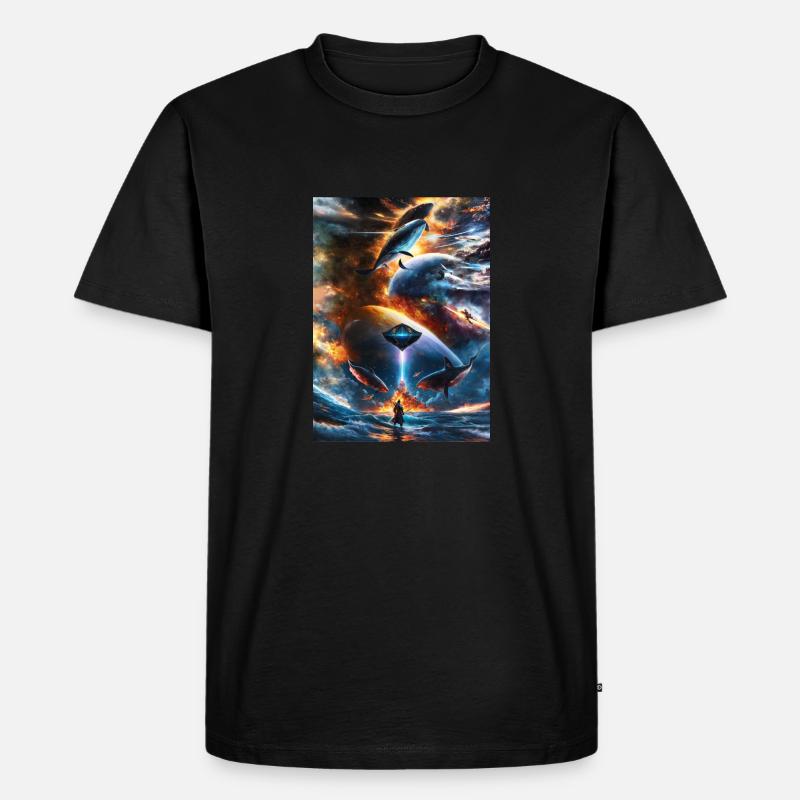 Space Samurai - Männer Premium Bio T-Shirt - Schwarz