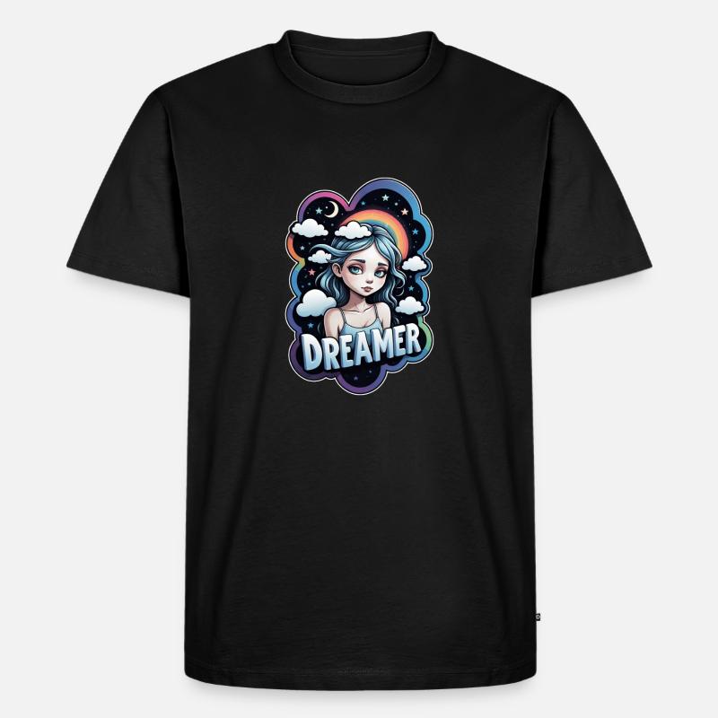 Träumer - Träumer - Träumer - Traum - Träumerei - Männer Premium Bio T-Shirt - Schwarz