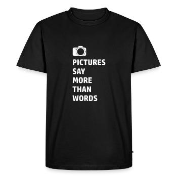 Photographe Photographe Photographie Dicton - T-shirt Premium bio Homme - noir - Devant - Nico (187cm)