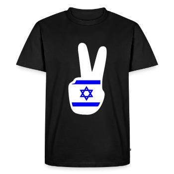 Israel - T-shirt Premium bio Homme - noir - Devant - Nico (187cm)