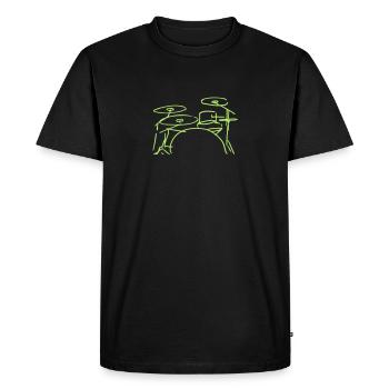 Drum set - Men's Premium Organic T-Shirt - black - Front - Nico (187cm)