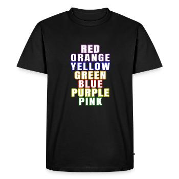 Colors of the rainbow - funny ROYGBIV - Men's Premium Organic T-Shirt - black - Front - Nico (187cm)