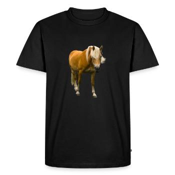 chevaux de course équitation cavalier - T-shirt Premium bio Homme - noir - Devant - Nico (187cm)