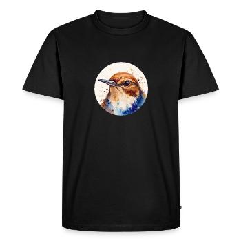 Wren bird - Men's Premium Organic T-Shirt - black - Front - Nico (187cm)