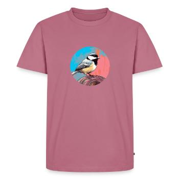 Meise - Männer Premium Bio T-Shirt - Mauve - Vorne - Nico (187cm)