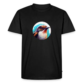 Wren bird - Men's Premium Organic T-Shirt - black - Front - Nico (187cm)