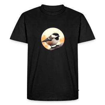 Chickadee bird - Men's Premium Organic T-Shirt - black - Front - Nico (187cm)