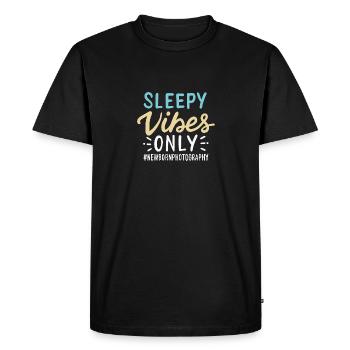 Sleepy Vibes Only - T-shirt Premium bio Homme - noir - Devant - Nico (187cm)