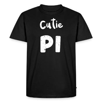 Cutie Pi - Mathématiques - T-shirt Premium bio Homme - noir - Devant - Nico (187cm)
