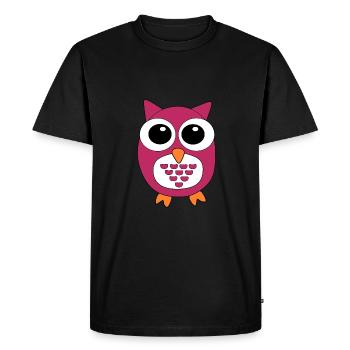 pink owl pink bird - Men's Premium Organic T-Shirt - black - Front - Nico (187cm)