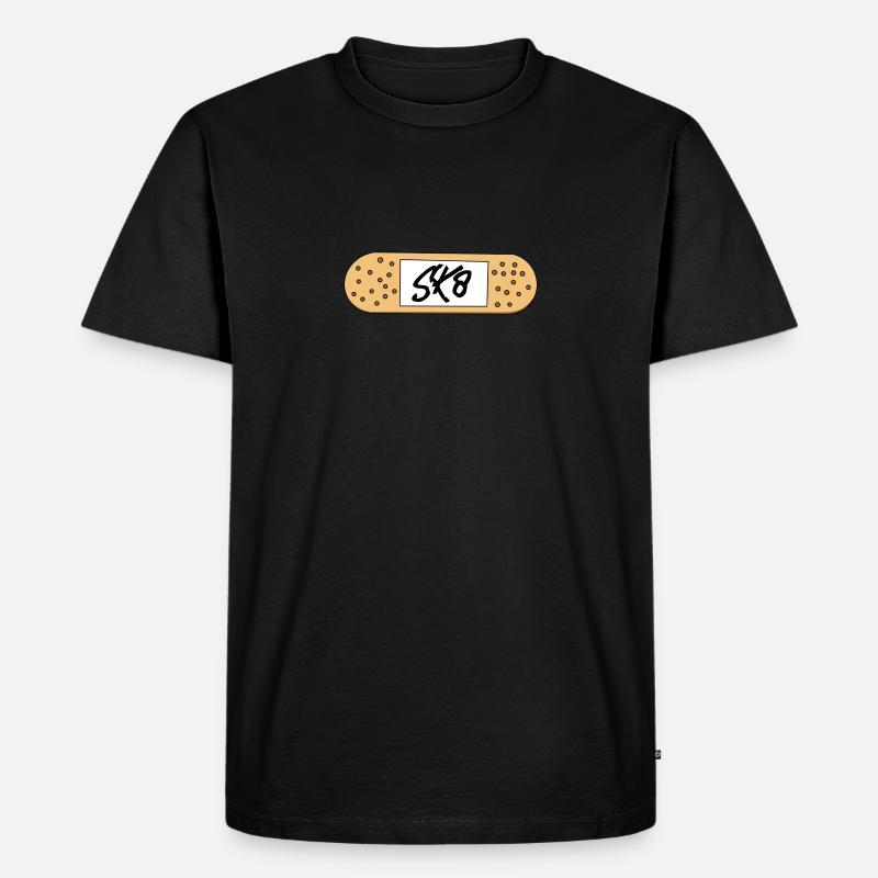 Skate crash crush - Männer Premium Bio T-Shirt - Schwarz