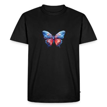 Morpho Papillon Bleu - T-shirt Premium bio Homme - noir - Devant - Nico (187cm)