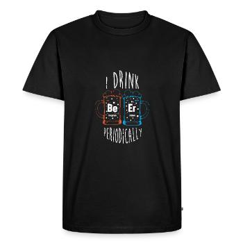 Tableau périodique - T-shirt Premium bio Homme - noir - Devant - Nico (187cm)