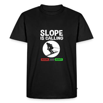 Séjour ski ski - T-shirt Premium bio Homme - noir - Devant - Nico (187cm)