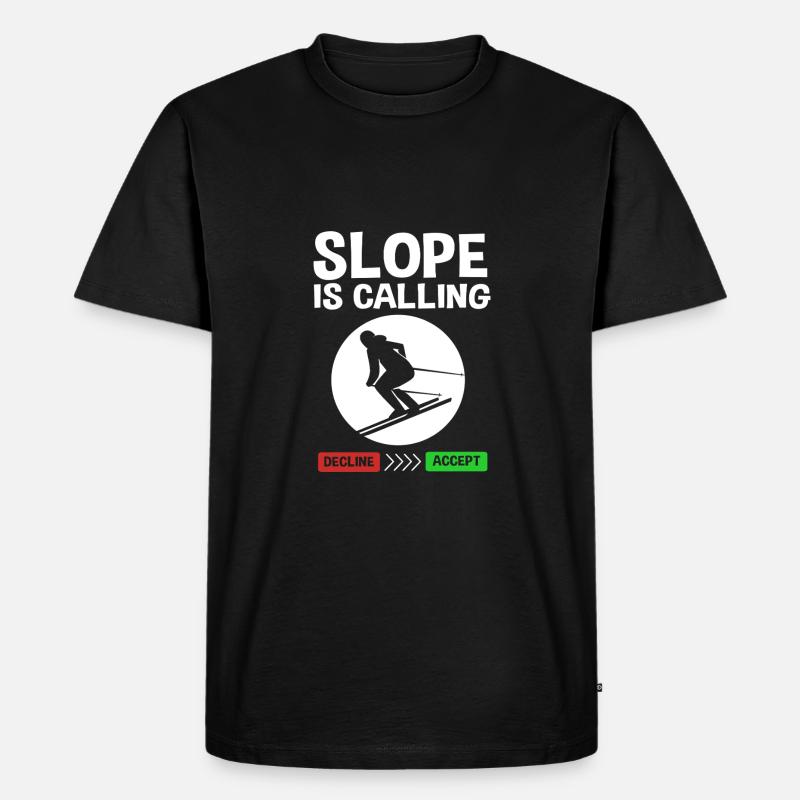 Ski Skiurlaub - Männer Premium Bio T-Shirt - Schwarz