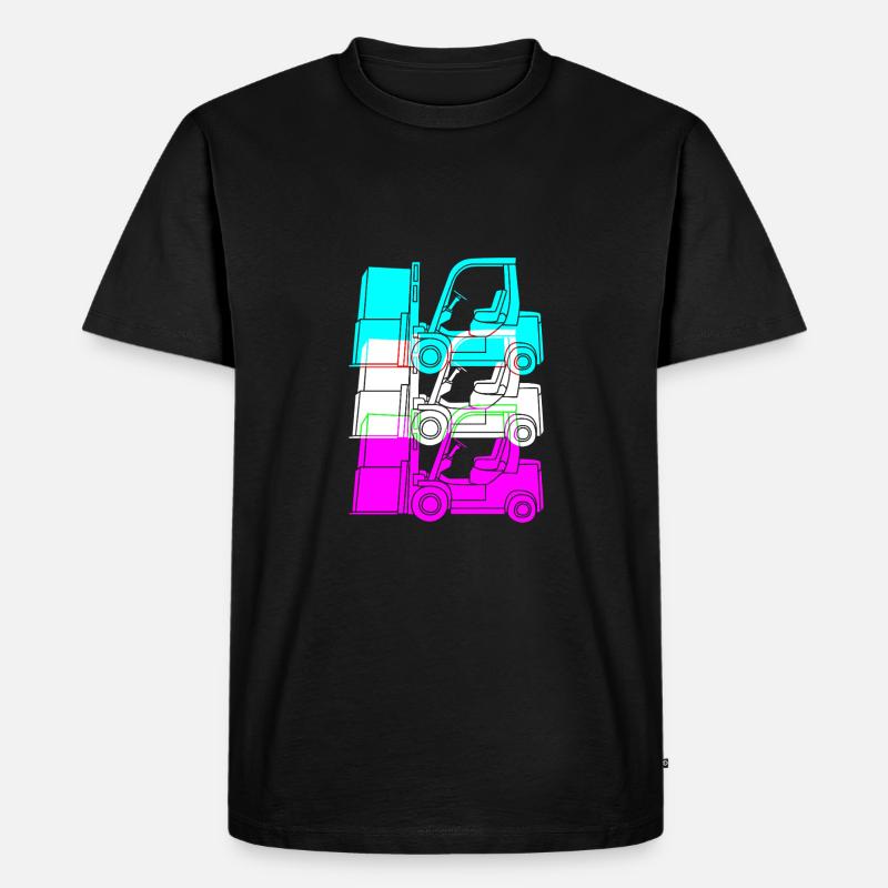 Gabelstaplerfahrer - Männer Premium Bio T-Shirt - Schwarz