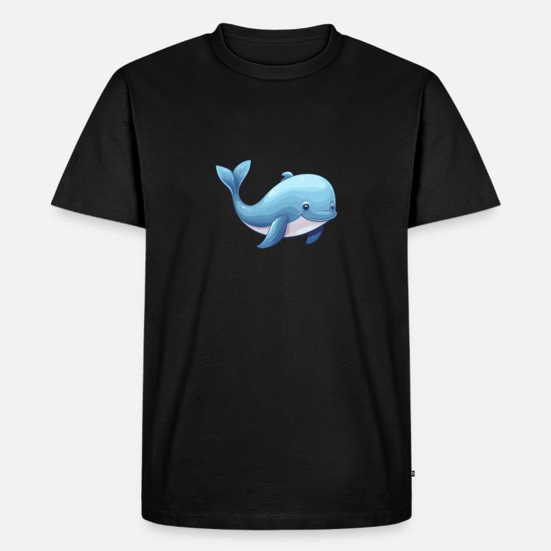 Pottwal Baby - Männer Premium Bio T-Shirt - Schwarz