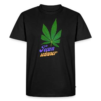 gagnant de l’équipe, dictons drôles, cadeau - T-shirt Premium bio Homme - noir - Devant - Nico (187cm)