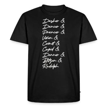Renne | Rudolph, Saint-Nicolas, Noël, Fête - T-shirt Premium bio Homme - noir - Devant - Nico (187cm)