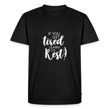 apprendre à se reposer - T-shirt Premium bio Homme - noir - Devant - Nico (187cm)