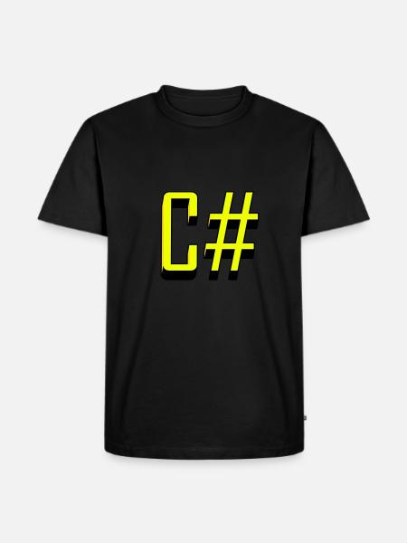 Programmiersprachen: C # / C sharp (Classic) - Männer Premium Bio T-Shirt - Schwarz