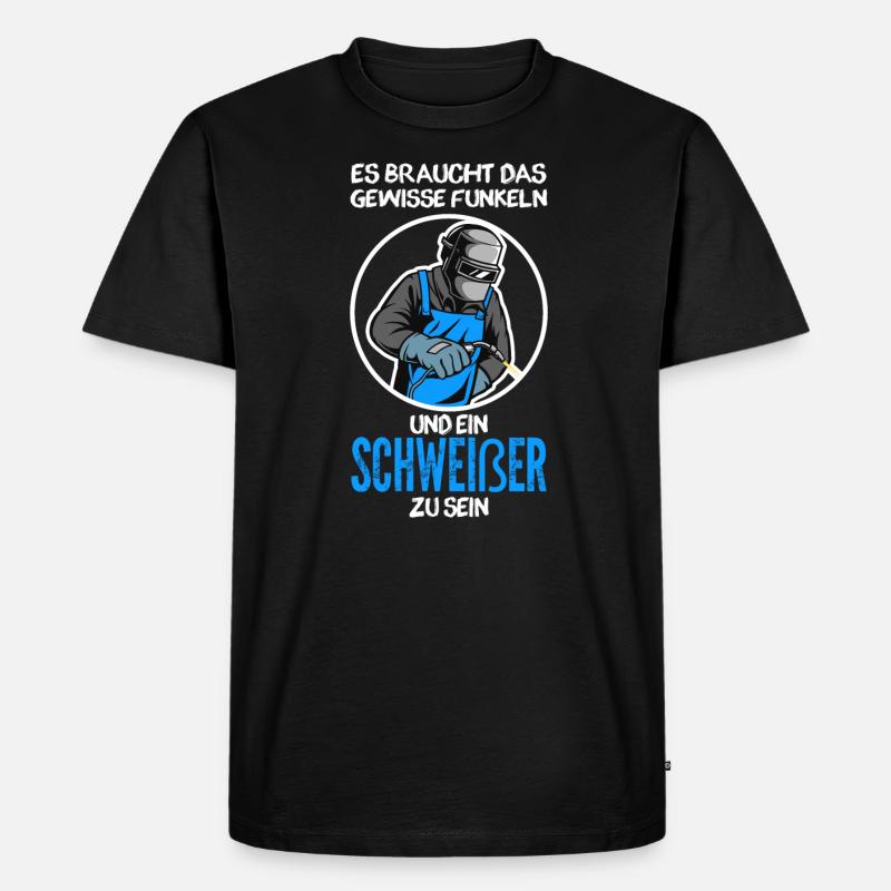 Schweißer Beruf Schweisser Geschenk - Männer Premium Bio T-Shirt - Schwarz