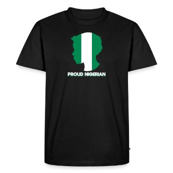 Nigeria Nigerian Africa Flag Pride I Gift - Men's Premium Organic T-Shirt - black - Front - Nico (187cm)