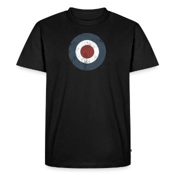 Mod Target bleu vintage - T-shirt Premium bio Homme - noir - Devant - Nico (187cm)