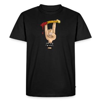 Fourche à copeaux - T-shirt Premium bio Homme - noir - Devant - Nico (187cm)