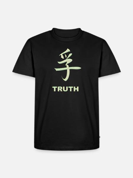 Characters Truth Chinese - Men's Premium Organic T-Shirt - black
