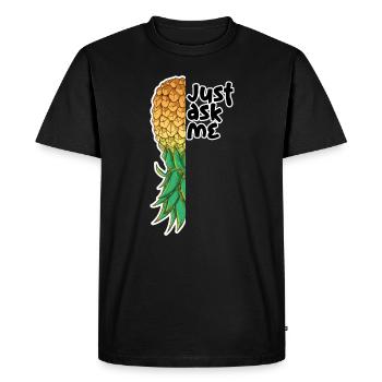 Upside Down Pineapple Swinger Il suffit de me demander - T-shirt Premium bio Homme - noir - Devant - Nico (187cm)