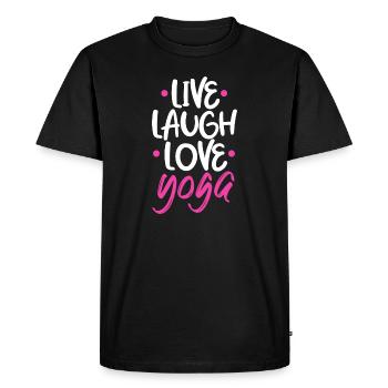 Design de yoga pour les fans de yoga - T-shirt Premium bio Homme - noir - Devant - Nico (187cm)