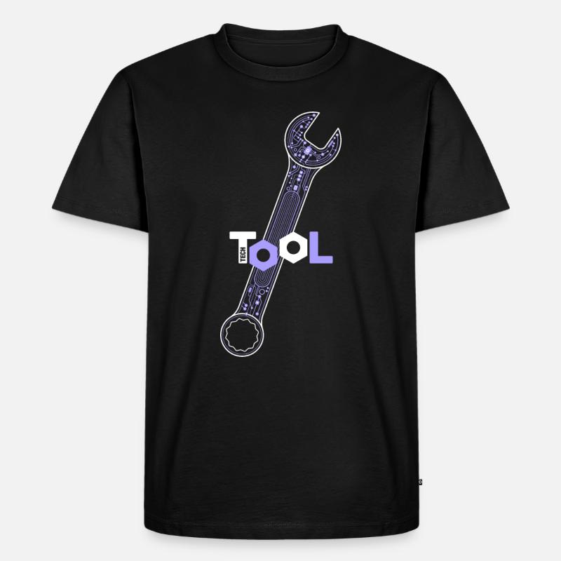WERKZEUG-Technik - Männer Premium Bio T-Shirt - Schwarz