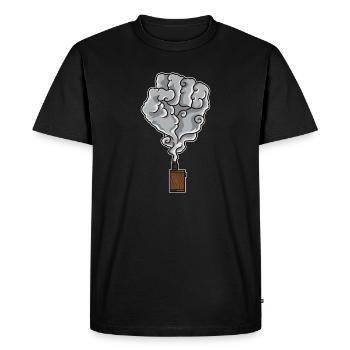 Vaping Fist Illustration | Cloud Chaser Unite Vape - T-shirt Premium bio Homme - noir - Devant - Nico (187cm)