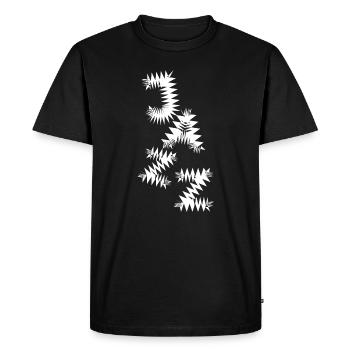 Jazz distorted logo design - Men's Premium Organic T-Shirt - black - Front - Nico (187cm)