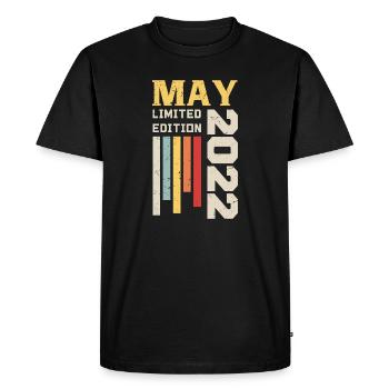 May 2022 - Birthday gift born in May 2022 May - Men's Premium Organic T-Shirt - black - Front - Nico (187cm)
