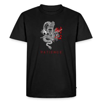 Dragon japonais avec katana Dragon chinois - T-shirt Premium bio Homme - noir - Devant - Nico (187cm)
