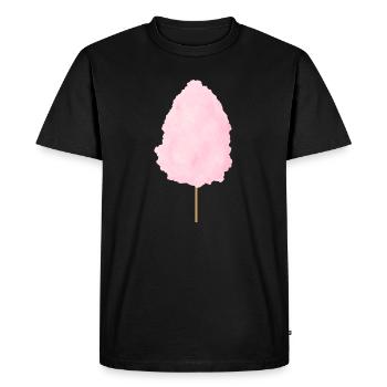 fluffy pink cotton candy - Men's Premium Organic T-Shirt - black - Front - Nico (187cm)