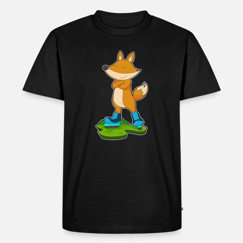 Fuchs Inline skating Inline skates - Männer Premium Bio T-Shirt - Schwarz
