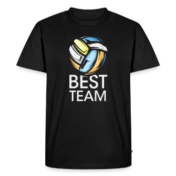 meilleure équipe de volley-ball plage couleurs vives graphique - T-shirt Premium bio Homme - noir - Devant - Nico (187cm)