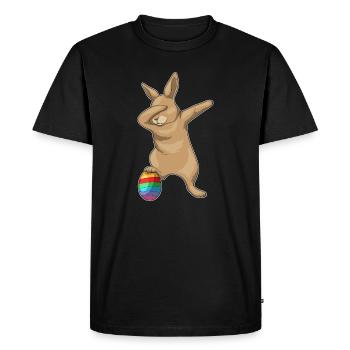 Bunny Easter Hip Hop Dance - Men's Premium Organic T-Shirt - black - Front - Nico (187cm)