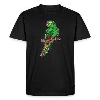 Oiseau, Amoureux Des Oiseaux, Animal, Perroquet, Animal De Compagnie, Zoo - T-shirt Premium bio Homme - noir - Devant - Nico (187cm)