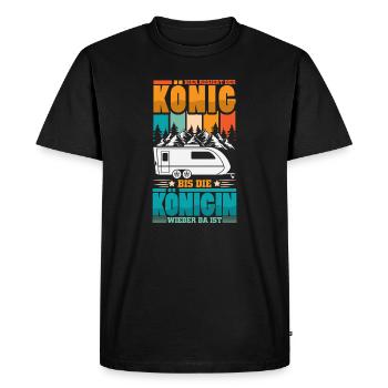 Camper Camping Caravane Dicton - T-shirt Premium bio Homme - noir - Devant - Nico (187cm)