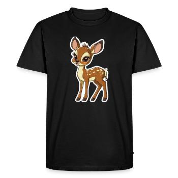 roe deer - Men's Premium Organic T-Shirt - black - Front - Nico (187cm)