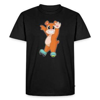 Bear Inline skating Inline skates Sport - Men's Premium Organic T-Shirt - black - Front - Nico (187cm)