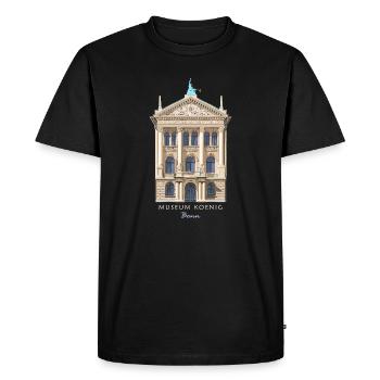 Bonn, Musée König, dessiné à la main - T-shirt Premium bio Homme - noir - Devant - Nico (187cm)